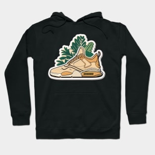 Step into Sustainability with Our Cartoon-Style Beige Sneaker Hoodie